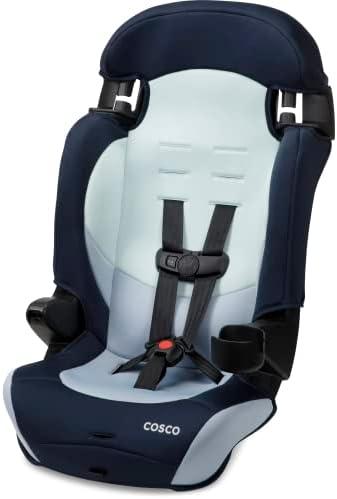 Cosco Kids Finale DX 2-in-1 Booster Car Seat, Forward Facing Toddler Car Seat (30-65 lbs) and Belt Positioning High Back Booster Seat (40-100 lbs), Rainbow