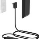 Flat Plug Power Strip Wall Outlet, 3 AC Outlets, Ultra Thin Extension Cord, Multi Socket Extender for Home Office, Dorm Room Essentials for Girls and Boys (Black 3ft)