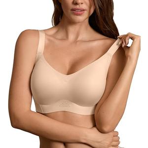 Women's Seamless Wireless Supportive Bra Push Up Comfort Soft No Underwire Full Coverage T-Shirt Bra Set of 4 XL