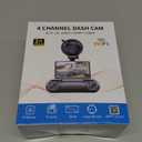 ENLIK Dash Cam Front and Rear 360 Dashcam 4 Channel Car Camera Dash Camera for Cars, QHD 2K+1080P*3 Camara with 128GB Card, 5G WiFi &APP Control, Night Vision/G-Sensor, 168Wide Angle, Parking Mode (Black)