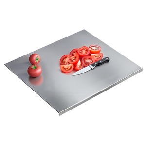304 Stainless Steel Cutting Board – Stainless Steel Kitchen Chopping Boards Non-Slip, Dishwasher Safe – Ideal for Meat, Vegetables, Fruits, Bread & Baking – Commercial & Home Use (23.6 * 15.7in)