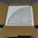 2 pcs Marble Shower Corner Shelf for Bathroom, 9 Inch Gray Veins and Soft White Marble Corner Shelves for Bath Wall Mounted Both Side Polished