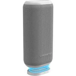 Monster DNA Max Portable Bluetooth Speaker, Loud Speaker with 360 Bass Sound and 10W Wireless Charging Pad, IP67 Waterproof - Indoor and Outdoor Use (White)