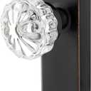 Pack Vintage Single Sided Crystal Dummy Door Knobs Interior, Antique Long Plate Glass Dummy Door Knobs in Oil Rubbed Bronze missing pieces