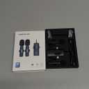 PQRQP 3 in 1 Professional Wireless Lavalier Microphone for iPhone, Android, Camera, Wireless Microphones, Mini Microphone, Crystal Clear Sound Quality for Recording, Live Streaming, Microphone Clips