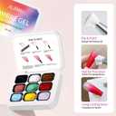 SMSMYXF Ombre Gel Nail Polish Set, 9 Colors, UV Pat Painting Gradient Blooming Gel Kit with Application Guide Ombre Pat Nail Polish Pigment for nail,Gradient Painting