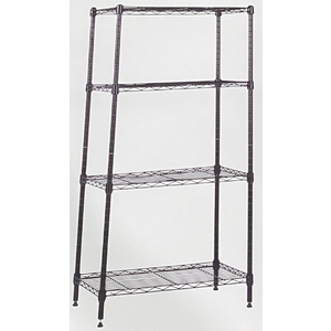 Shelves for storage,4-Steel Wire Storage Rack, Adjustable, Sturdy, Easy Assembly, 13.4"D x 23.2"W x 48"H, Black