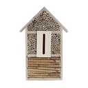 Azbvek Wooden Insect House Hotel for Bee, Butterfly, Ladybirds, Beneficial Insect Habitat, Bug Hotel Garden 11.7" x 7.7" (C)