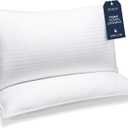 Beckham Hotel Collection Bed Pillows King Size Set of 2 - Down Alternative Bedding Gel Cooling Big Pillow for Back, Stomach or Side Sleepers (White)