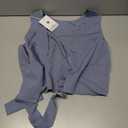 Tops Women Sleevelesss Tees Bow Backless Vest with Padded Solid Outwear Tank Top Skinny Hipster Street Vests (One Size, Blue)