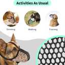 Dog Muzzle for Extra Large Breed Dogs to Prevent Biting Chewing Barking Soft Air Mesh Muzzles Reflective Ajustable Full Coverage Dog Mouth Guard Cover for Grooming Scavenging Orange XL