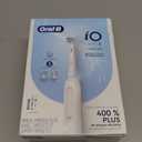 Oral-B iO Deep Clean Rechargeable Electric Powered Toothbrush, White with iO Series 3 Limited, 2 Brush Heads and Travel Case - Pressure Sensor to Protect Gums - 3 Cleaning Settings - 2 Minute Timer (Pack of 1)