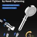 FASDUNT Shower Head with Handheld, High Pressure Handheld Shower Head with 80" Extra Long Stainless Steel Hose & Adjustable Bracket, Showerhead with ON/OFF Switch for Pets Bath