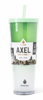Manna™ Axel™ Plastic Tumbler & Straw Set - Green