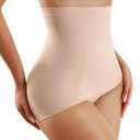 Momcozy Tummy Control Shapewear Panties, High-Waist Body Shaper, Seamless Shaping Underwear for Postpartum & Daily Dress Nude, Size M