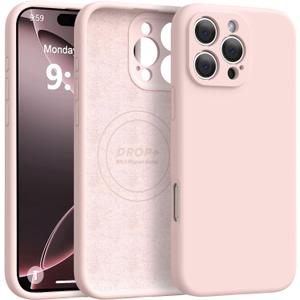 Magnetic for iPhone 16 Pro Max Case [Compatible with Magsafe] [Premium Silicone Satin-Smooth Touch] Slim Shockproof Anti-Scratch Microfiber Lining Case, 6.9 inch, Pink Sand