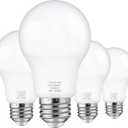 Maylaywood A19 LED Light Bulbs, 60 Watt Equivalent LED Bulb, Daylight White 5000K, 850 Lumen, E26 Base, Non-Dimmable, 9W Bright White LED Bulb, 4-Pack