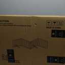 Black 37-74" Dog Gate Foldable Dog Gates for Doorways Stairs House Freestanding Pet Gate Puppy Barries 24 inches Tall