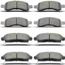 D883 D1169 Front Rear Ceramic Brake Pads Set Fit For 2008-2017 Buick Enclave, For 2009-2017 Chevrolet Traverse, For 2007-2016 GMC Acadia, For 2006 Chevy SSR, For 2007-2010 Saturn Outlook