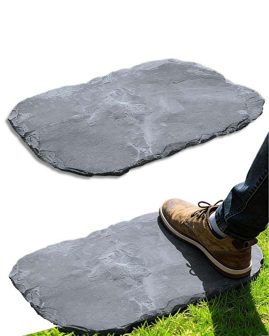 Faux Rock Cover(Non-hollow),Outdoor Fake Rocks, Well Covers For Yard Decorative,Realistic Natural Texture,PU Foam Fake Rocks For Landscaping Yard Décor,Artificial Landscape Enclosure Stone(Gray)