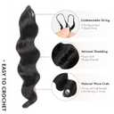 ToyoTress Ocean Wave Crochet Human Hair - 12 Inch 250G Miracle Knots Feather Crochet Hair For Black Women Natural Color Invisible Knotless Water Deep Braiding Hair (12 Inch, 1B-250G)