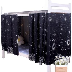 Dorm Bottom Bunk Bed Curtains Privacy Curtains 350g Dustproof Breathable Single Bed Blackout Curtains Panels Privacy Underbed Loft Bed Canopy Tent Curtain Shading Drapes for Dorm College Home 2 panels