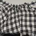 Women's Plaid Skirts High Waisted Knot Front Asymmetrical Hem Mini Skater Skirt, Size L