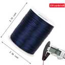 Xzhcy 1mm 110 Yards Nylon Satin Cord Silky Braided Thread Beading String for DIY Crafts Friendship Bracelets Pendant Chinese Lucky Knotting Macrame Necklaces Jewelry Making (Navy Blue)