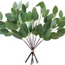 GREENTIME 8 Pack Artificial Greenery Stems 13 Inches Faux Eucalyptus Leaves Stems for Vase Bridal Wedding Bouquet Table Centerpiece DIY Wreath Decor (Hgreen)