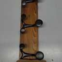 SKOLOO 43-Inch Wood Coat Rack Wall Mount with 8 Triple Hooks - Ideal for Family Entrances, Classrooms, and Pet Supplies Storage - Perfect Coat Hooks for Wall,Charred Golden Brown