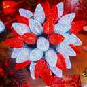 C9 LED Christmas Lights Outdoor, 66 ft 100 LED Strawberry String Lights, Waterproof Commercial Grade Extendable for Outside Roofline Patio Home Xmas Decoration, Red and White