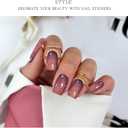 JMEOWIO Semi Cured Gel Nail Strips Cat Eye Gel Nail Stickers Nails Art Design Decoration Accessories