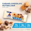 Atkins Caramel Chocolate Nut Roll Snack Bar, Protein Snack , 7g Protein, 2g Sugar, High Fiber Snack, 16 Count