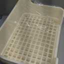 Extra Large Rabbit Litter Box with Splash Guard & Removable Tray - Double Layer Small Animal Cage Toilet for Guinea Pigs, Chinchillas, Ferrets - Chew-Proof Plastic + 2 Hooks (15.7" Jumbo, Beige) (BeigeWith the ball)