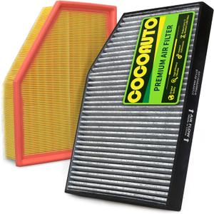 Cabin & Engine Air Filter Kit for 2018-2019 X3 (XDrive30i/SDrive30i/M40i), 2019 X4; 2020-2021 X3 (XDrive30i/SDrive30i); 2020-2022 X4 (XDrive30i Only), Replaces 64119382885, 13718577171