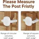 No-Drill Baby Gate Banister Adapter, 2-Pack Stairway Mounting Kit for Mesh, Metal & Retractable Gates, Fits 1 1/2"3 1/3" Round or Square Posts for Stairway, Patio, and Doorway, White