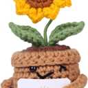 Crochet Sunflower Gift, A Little Reminder You Bring Sunshine, Handmade Artificial Sunflower for Home Desk Decor, Emotional Gift for Friends, Colleagues, Family