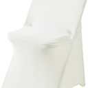 20 Pack Ivory Spandex Folding Chair Covers in Stretch Washable Fabric for Wedding, Party,Holidays,Celebration and Other Special Events