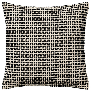 Throw Pillow Covers 20x20 Set of 2  Pillow Covers with Fringe Chic Cotton Decorative Pillows Square Cushion Covers for Sofa Couch Bed Living Room Farmhouse Decor (White/Black)