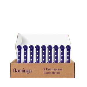 Flamingo Dermaplane Blades Refills, Face Razors for Women, Smooth Skin, 9 Count