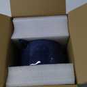 Blue Ceramic Vase with 2 Handles - Modern Farmhouse Rustic Terracotta Decorative Clay Boho Vase for Pampas Grass and Home Decor