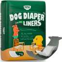 Disposable Dog Diaper Liners Booster Pads for Male & Female Dogs, 100ct, 4 Sizes Options, Doggie Diaper Inserts fit Most Types of Dog Diapers - Pet Belly Bands & Male Wraps (Small (100 ct)) (Small (100 Pads))