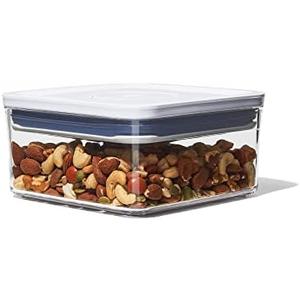 OXO Good Grips POP Container - Airtight Food Storage - Big Square Mini 1.1 Qt Ideal for tea bags, baking supplies, nuts or snacks