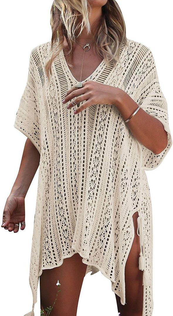 HARHAY Women's Summer Swimsuit Bikini 2023 Beach Swimwear Crochet Cover up One Size
