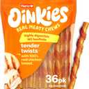 Hartz Oinkies Tender Twists with Real Chicken Breast Rawhide-Free Dog Treats, Highly Digestible Dog Chews, 36 Count (EXP 08/01/26)