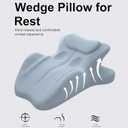 Multi Functional Sleeping Pillow, Ergonomic Body Support pad, Used for Side Lying, backrest, and Prone Lying (Blue)
