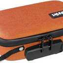 Smell Proof Bag Containers with Lock, Small Stash Box, Portable Hard Body Case (7Inch Orange)