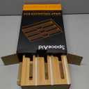 SpaceAid WrapNeat 3 in 1 Wrap Organizer with Cutter and Labels, Plastic Wrap, Aluminum Foil and Wax Bamboo Dispenser for Kitchen Storage Organization Holder for 12" Roll (Natural) (3-Slot, 3"Tall)