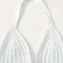 GORGLITTER Women's Crochet Bow Halter Top Cute Backless Summer Ribbed Knit Going Out Country Concert Crop Tops 2025 (M)