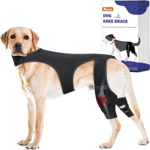 Dog Knee Brace for Hind Legs  Adjustable Dual Dog Leg Brace Support for Torn ACL/CCL, Hip Dysplasia, Ligament Injuries & Osteoarthritis, L